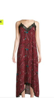 ZADIG &amp; VOLTAIRE Ristyl Psychedelic Wine Lace-Trim Maxi Slip Dress Sz L,... - $2,716.29 MXN
