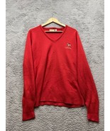 Vintage Made In USA Logo 7 Louisville Cardinals V-neck Sweater Size Large - £23.39 GBP