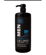 Dead Sea Collection 10 Top Men Hydrating 3 In 1 Body Face Hair Wash 33.8 Oz - $532.49 MXN
