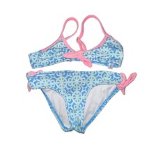 Vineyard Vines Girls Kids Bikini Swim Blue Pink Bow Style 7M0039 Size Xs Beach - £10.51 GBP