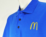 McDONALDS Fast Food Employee Uniform Polo Shirt Blue Size M Medium NEW - $25.49