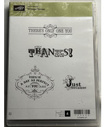 Stampin Up Vintage Verses Stamp Set Thanks Only You Perfect 4 Stamps - $5.99