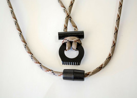 Breakaway Fire Starter Necklace With Camo Fish &amp; Fire 550 Paracord Survival Cord - £6.60 GBP