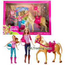 Year 2018 Barbie Horse Riding Doll Playset - BARBIE, STACY and Pony Hors... - $84.99