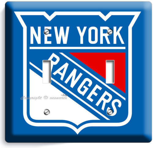 NYR NEW YORK RANGERS NFL HOCKEY NY TEAM DOUBLE LIGHT SWITCH WALL PLATE ART COVER