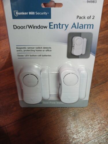 New Bunker HIll Security 2 Pack Door / Window Entry Alarm Tool Easy Inst... - $9.89