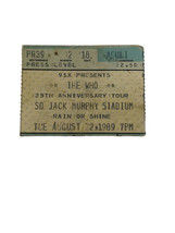 The Who 1989 San Diego 25th Anniversary Tour Concert Ticket Stub 8/22/1989 - £11.52 GBP