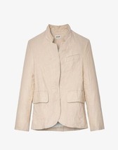 Zadig &amp; Voltaire Verys Crinkle Leather Blazer Jacket In Poudre $748, Sz ... - £146.36 GBP