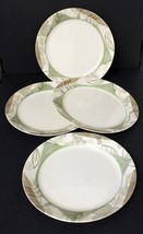 Corelle Textured Leaves 10&quot; Dinner Plates ~ Set of 4 ~ Retired ~ Very Nice ~ USA - £27.96 GBP