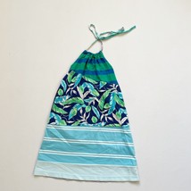 CourtneyCourtney Girls Dress 6/7 Sleeveless Halter Beach Blue Green EUC ... - $25.74