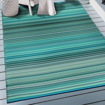 Rugshop Contemporary Stripe Reversible Crease-Free Waterproof remium Recycled - £93.07 GBP