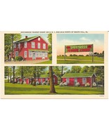 Vintage GREENWOOD TOURIST COURT ON U.S. 1, SOUTH HILL, VIRGINIA Linen Po... - $10.02 CAD
