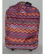 Hadaki Brand HDK879 Multi Color Chevron Plane Hopping Roller Suitcase - £109.85 GBP