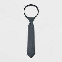 Boys&#39; Woven Zip Necktie - Cat &amp; Jack™ Gray S/M: Solid Pattern, Recycled - $222.37 MXN