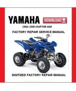 2001-2005 YAMAHA RAPTOR 660 Factory Service Repair Manual - $20.00