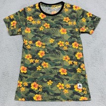 Matix T Shirt Men Size Small Green All Over Floral Print Skateboard Crew Neck - £9.35 GBP