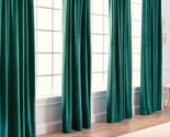 Chanasya Teal Green Velvet Curtains Panel Set 2-Piece - Elegant Partial,... - $64.96