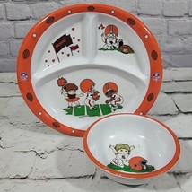NFL Cleveland Browns  Baby Melamine Dinnerware Set Bowl Plate - £19.43 GBP