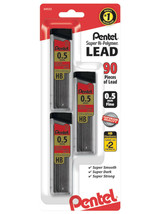 NEW Pentel 3-PK Super Hi-Polymer .5mm Mechanical Pencil Lead Refills C25BPHB3-K6 - £8.21 GBP