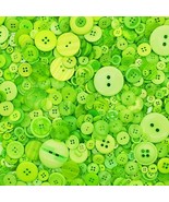 50 Resin Buttons Colorful Greens Jewelry Making Sewing Supplies Assorted... - $10.81 CAD
