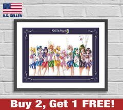 Sailor Moon Poster Pretty Soldier Group Mars Venus Mercury 18&quot; x 24&quot; Anime Print - £10.66 GBP