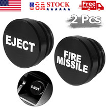 Universal Fire Missile Eject Button Car Cigarette Lighter Cover Accessories 2Pcs - £12.78 GBP