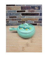 Vintage Casserole Individual Cronin Pottery Green Tulip &amp; Lid - $18.00