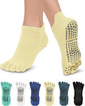 3/6 Pairs of Breathable Pilates Socks – Non-Slip for All-Day Comfort and... - $40.54