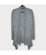 THEORY black/white marled wool blend long line open front cardigan size ... - €40,33 EUR