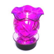 Crystal Clear Purple Diamond Glass Design Plug-in Aroma Warmer and Night... - £15.21 GBP