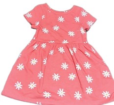 NWT Cat &amp; Jack Girl&#39;s Dress Summer 3 T Coral Daisy Flower Pattern  - $3.99