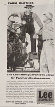 1955 Print Ad Lee Work Clothes Denim Coveralls Farmall Tractor Kansas City,MO - £12.49 GBP