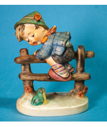 MI Hummel Retreat to Safety 201 2/0 TMK-5 4&quot; Goebel Figurine Boy Fence Frog - $41.11 CAD