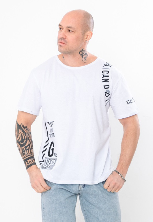 T-Shirt (men’s), summer, Summer,  Nosi svoe 8012-001-33-3-of (bilyj-up) - $7.30
