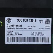 Volkswagen VW Kessy Keyless Entry Lock Control Module 3D0909139A Oem 5wk48826 image 2