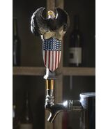Ebros American Bald Eagle USA Flag Shield Novelty Beer Tap Handle Figurine - $729.90 MXN