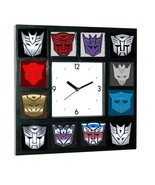 History of Transformers Decepticon and Autobot Clock with 12 pictures - £24.80 GBP
