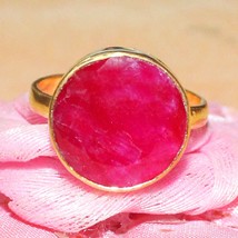 14k Gold Ruby Ring Handmade Birthstone Jewelry Solid Gold Jewelry Gift For Women - £236.89 GBP