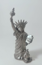 Michael Ricker Pewter - 1992 Girl Statue of Liberty - I Love You - Teddy Bear - £13.41 GBP