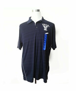 Yale University Bulldogs Men Polo Shirt Size L Navy Blue Stripes Champion Elite - $58.15