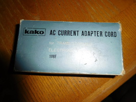  Have one to sell? Sell now kako ac current adapter cord 108f transistor... - $30.00