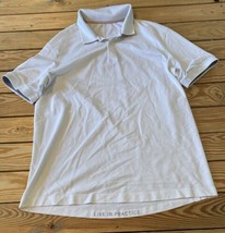 Lululemon Men’s Short Sleeve Polo Shirt Size L White BL  - £17.83 GBP