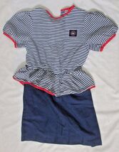 Spring Occasions vintage girls 6X sailor dress costume red blue white st... - $12.86