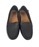 Ugg Flores Leather Loafer Womens Size 7 Black Pebbled Leather Slip On Shoes - £35.58 GBP