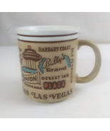 Vintage 1970s Casinos Of Las Vegas Embossed Stoneware 3.75&quot; Coffee Cup - €12,41 EUR