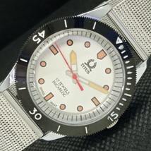 40MM Vintage Titus Winding Swiss Mens Turnable Bezel Silver Watch 606-a314565-6 - £22.35 GBP