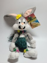 NWT Bugs Bunny Hawaii Hula Plush Bean Bag Warner Bros Toys 1999 VTG  - £18.36 GBP