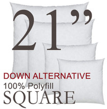 Square 21&quot;x21&quot; Synthetic Down Alternative Pillow Insert - £19.99 GBP