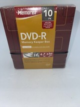 DVD-R 10 Pack Memorex Memory Keeper Box Recordable with Slim Jewel Cases - £9.65 GBP