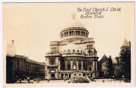 Postcard RPPC First Church Of Christ Scientist Boston Massachusetts - $4.94